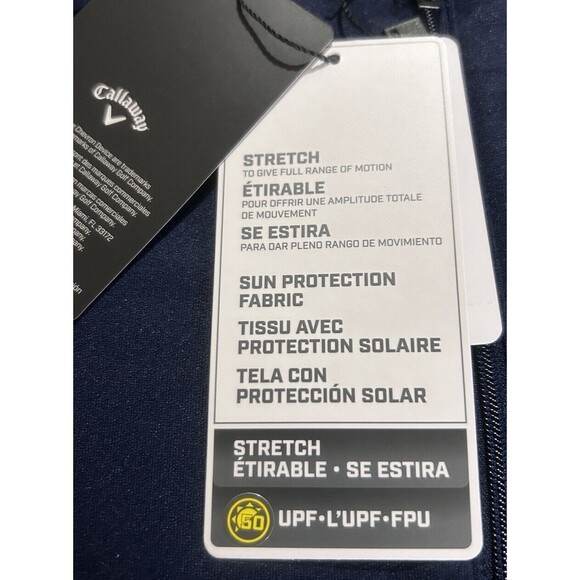 Callaway Men’s Lightweight 1/4 Zip Pullover. Weather Series. Long Sleeve. Navy. - Picture 3 of 13